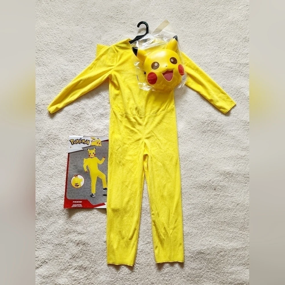 New Pikachu Pokemon Classic Child Halloween Costume size M 7/8